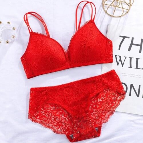 New Sexy Lingerie Underwear Women Panties And Bralette Underclothes Female Underwear Embroidery Padded Bralet Set