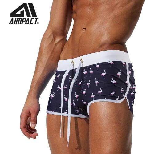 Mens swim Trunk Swimwear Beachwear Beach Holiday Beach Elastic Waist Short Summer Boy Swimming Beach Shorts Bathing SuitAIMPACT