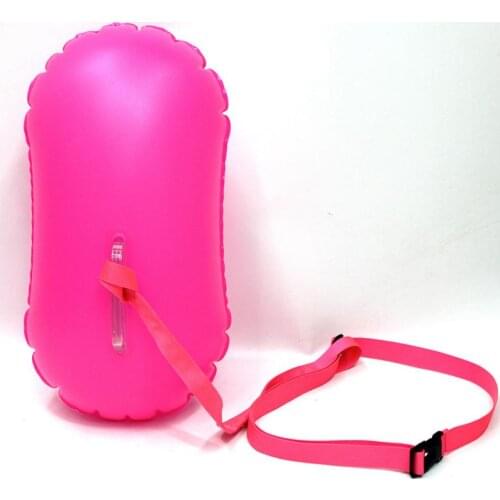 Inflatable Swim Buoy Safety Float Waterproof Air Dry Bag Open Water Swimming PVC Swimming Buoy Safety Float Air Dry Bag