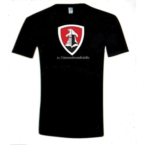 Ww2 German 11Th Sub-Boat Flute T-Shirt Wwii U-Boat 2019 New Summer Casual O-Neck Solid Color Loose Basic Photo T Shirt
