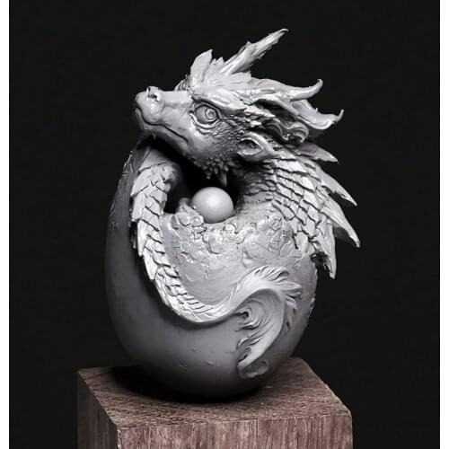 Unpainted Baby Dragon GK Resin Figure Small Scale Model Figure Resin Kit Colorless Self-Assembled Toy
