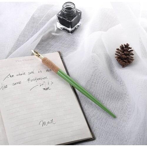 2021 New Wood Craft Script Antique Dip Pen Oblique Calligraphy Pen Holder Ink Calligraphy Tools