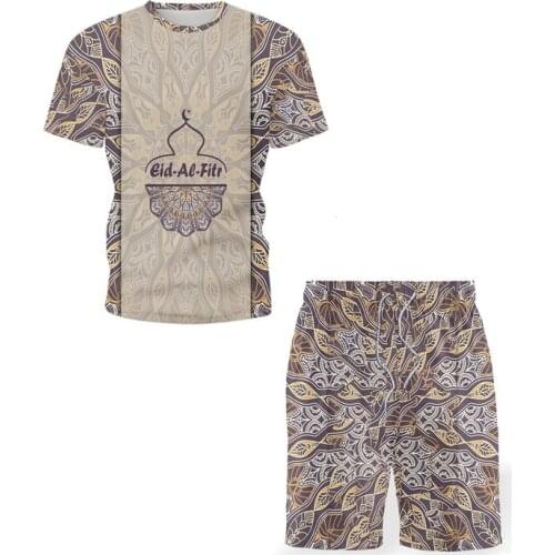 2021 Summer New Mens Sets Harajuku Men Casual T-Shirt+Street Shorts Sportswear Two-Piece Sportswear Fitness Travel Kit S-5XL