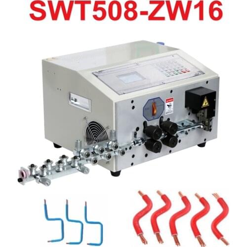 SWT508-ZW16 updated 4 rollers computer automatic wire stripping and bending machine for angle bender and customized bending