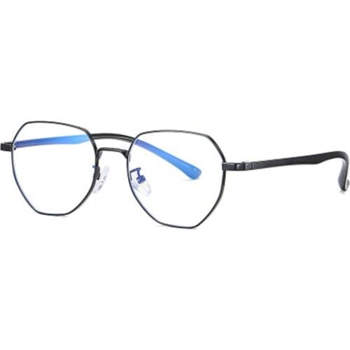 OEYEYEO New Blue Light Proof Mens Multilateral Literary And Art Eyeglasses Frame Womens Metal Computer Glasses 2117