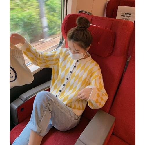 Fall 2021 autumn women new Hot selling crop top sweater cardigan women korean fashion netred casual knitted ladies tops BAy211