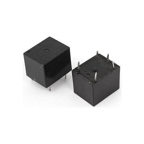 PBC Mount 5 Pins SPDT General Purpose Relay Black DC 12V Coil 5 Pcs