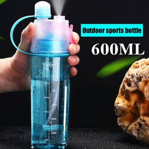 600Ml 3 Color Solid Plastic Spray Cool Summer Sport Water Bottle Portable Climbing Outdoor Bike Shaker My Water Bottles New