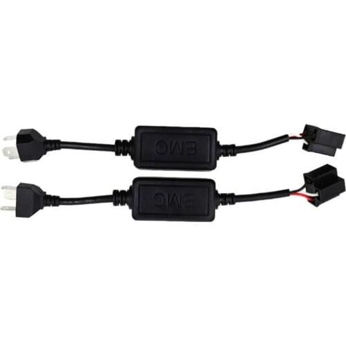 Relay H4 Anti Flicker Harness Error Free Decoders Fit 7 Inch H4 LED Headlight for Jeep Wrangler JK Accessories US Plug