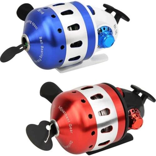 BL35 Slingshot Fishing Reel Aluminium Alloy Fishing Wheel 6+1BB 3.6:1 Speed Ratio Closed Line Hunting Slingshot Reel