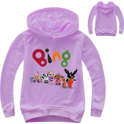 Bing Rabbits Boys Hooded Sweatshirt Girls Fashion Casual Sweater Hoodie Autumn Boutique Clothe Childrens kids winter clothes