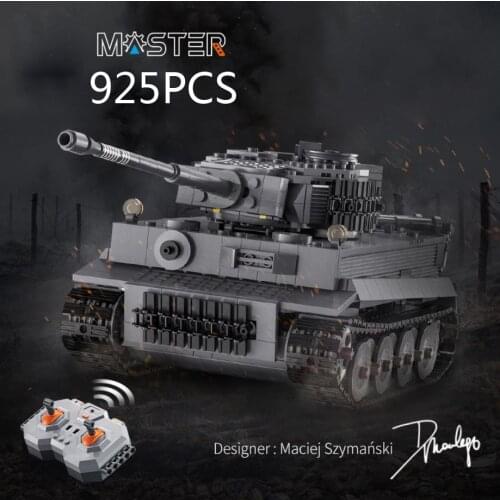 Technical 2.4Ghz rc building block germany Panzerkampfwagen Tiger Ausführung E Sd.Kfz. 181 tank brick remote control vehicle toy