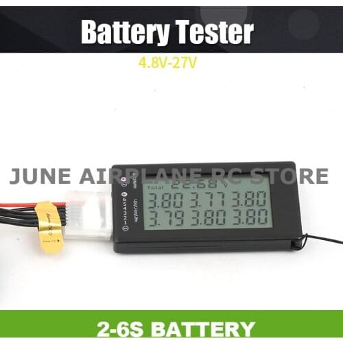 2-6s Battery Voltage Capacity Checker Balance Discharger Servo Tester