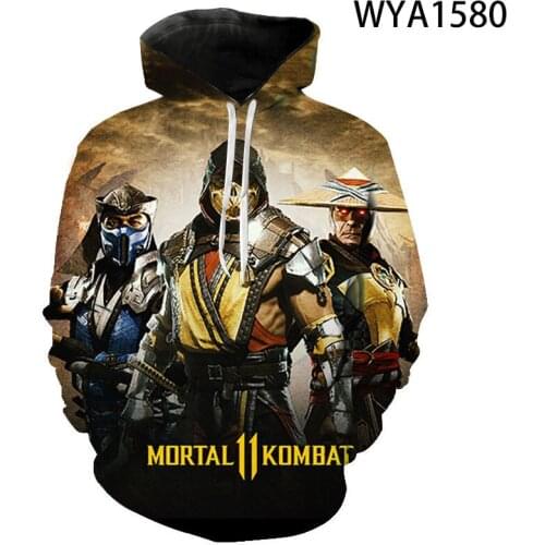 Mortal Kombat 3D Printed Hoodies Long Sleeve Men Women Children Fashion Pullover Sweatshirts Streetwear Boy Girl Kids Coat