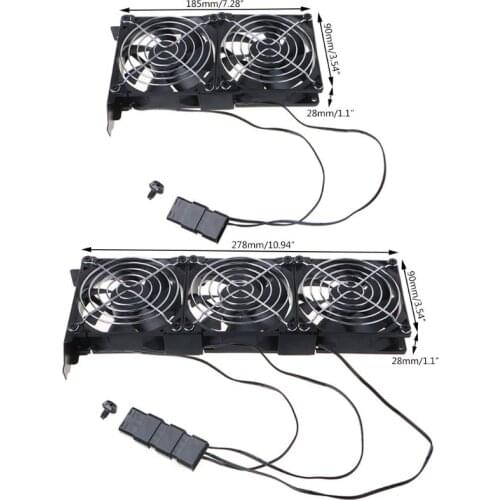 Universal Desktop Computer VGA Cooler Partner Ultra Quiet Chassis PCI CoolingFan M2EC