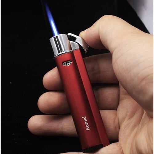 Windproof Transparent Visible Gas Window High Pressure Direct Injection Flame Turbo Gas Lighter Cigarette Cigar Accessories