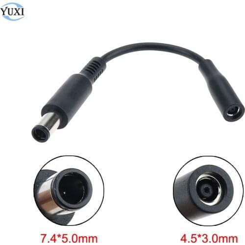YuXi 1pc DC Power Charge Converter Adapter Cable Cord 7.4*5.0 to 4.5*3.0 mm Female For Dell Laptop