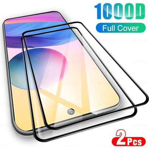 2Pcs Full Cover Tempered Glass For Xiaomi Redmi Note 10T 5G Phone Glas Screen Protector Glasses Film For Redme Note10T 2021 6.5"