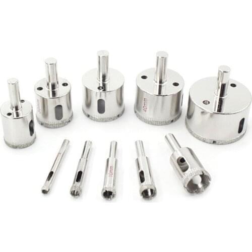 10PCS Glass Hole Opener Ceramic Tile Puncher Plated Emery Glass Drill Bit
