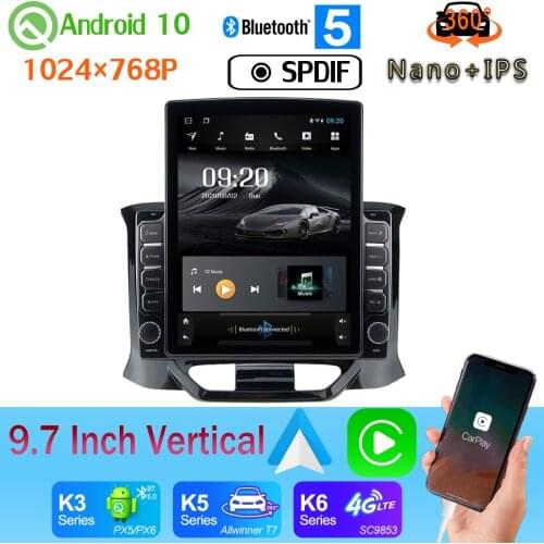 4G WiFi Nano+IPS 9.7" Vertical Style Car Media GPS CarPlay Android 10 360 Camera Radio For LADA Xray X ray 2015-2019 PX6 4+64G