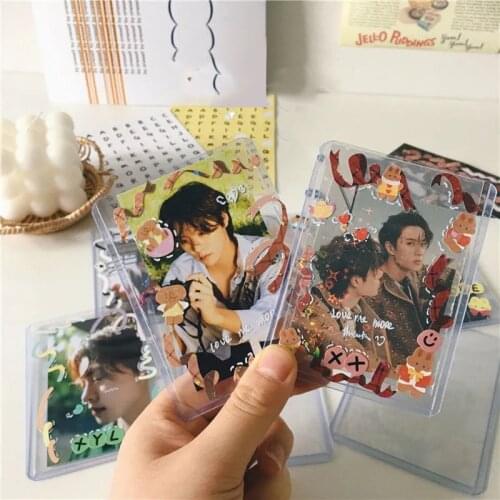 5pcs Vertical Opening Storage Photo Idol Star Small Card Hard Plastic Sleeve Album Small Card Protective Sleeve Hard Card Sleeve