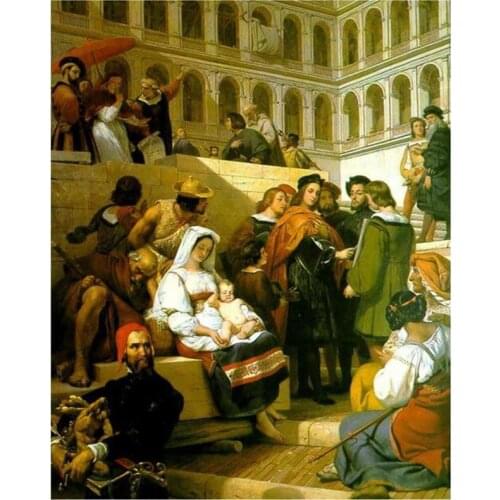 5D DIY Full Round Diamond Painting Raphael Famous Paintings Cross Stitch 3D Embroidery Rhinestone Mosaic Home Decor Art Y1635