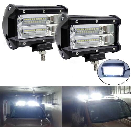 6 inch 72w LED light bar spot beams Driving worklights for toyota Off Road auto 4WD 4x4 UAZ motorcycle ramp 12V 24V car fog lamp