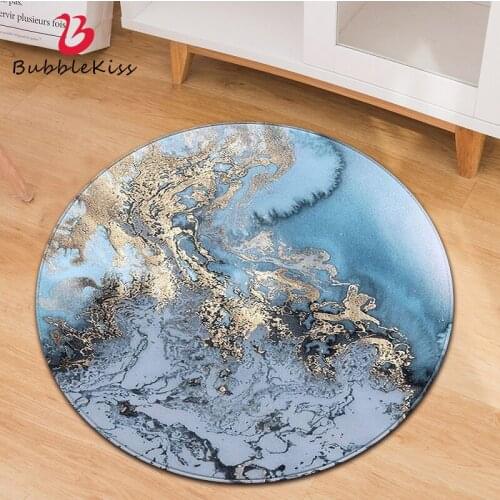 Bubble Kiss Abstract Round Carpet Marble Printed Entrance Doormat Living Room Home Decor Bedroom Soft Anti-Slip Floor Mat Rugs