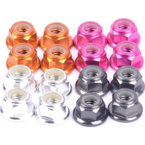 12pcs M5 Aluminum Motor Screw Nuts Nylon Insert Self Lock Flange nut CW/CCW for RC FPV Racing Drone 2205 2306 2207 Motor
