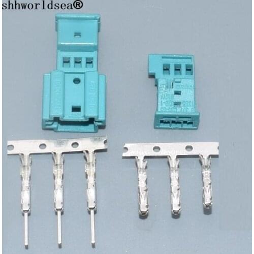 Shhworldsea 3 Pin/Way Male Female Auto Stereo Connector,Car Speaker Plug Treble Plug Socket For BMW 1-968700-1 B/1355620-1