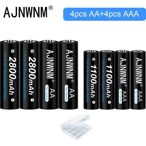 AAA Battery 1100mAh 1.2V NI-MH AAA Low self discharge 3A Rechargeable batteries and 2800mah AAA Rechargeable Battery