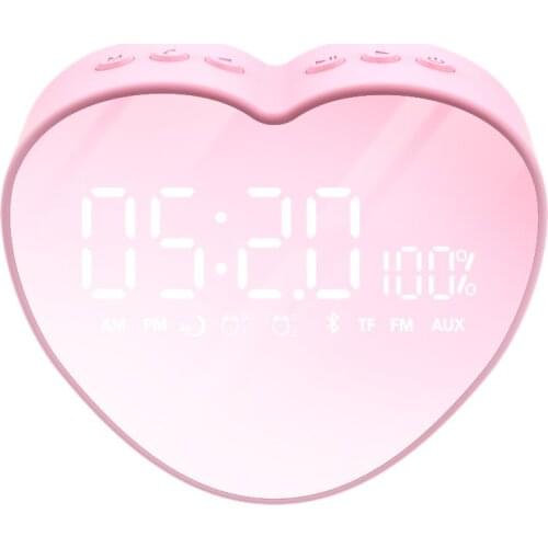 Wireless Pink Alarm Clock Digital Led Personalized Portable Luminous Wake Up Table Alarm Clock Living Room Decoration New II50NZ