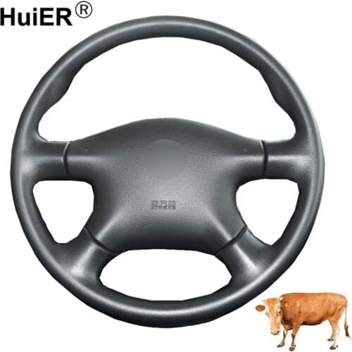 Hand Sewing Car Steering Wheel Cover Top Cow Leather For Nissan Almera N16 Pathfinder Primera Paladin X-Trail Renault Samsung