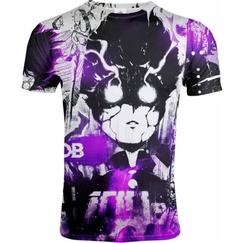 Mob Psycho 100 3D Printed T-shirt Men Women Anime Style O-Neck Short Sleeve Tshirt Unisex Harajuku Streetwear Hip Hop Shirt Tops