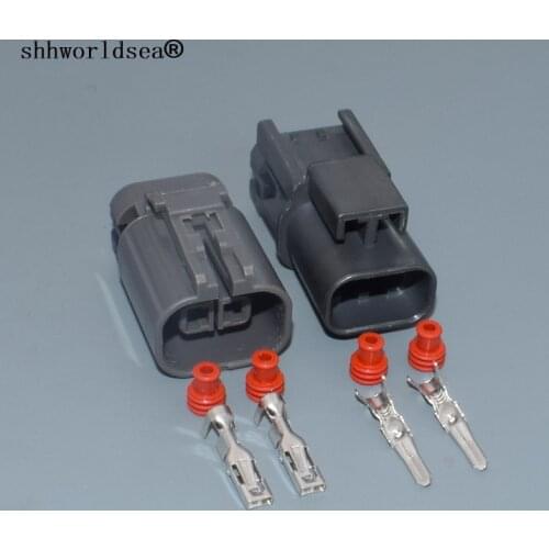 Shhworldsea Female Fan Socket For Car Automotive Connector 2 Pin Auto Plug With Terminals And Seals 7223-1824-40 FOR Mazda