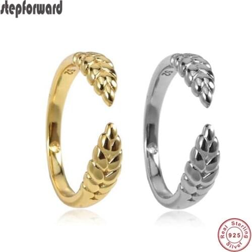 Hot Sale Popular Top Quality Simple Design 925 Sterling Silver Shine Open Grains Ring