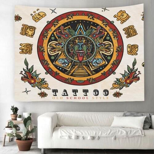 Indian Maya Tapestry 3D Print Ancient Civilization Wall Hanging For Living Room Wall Carpets Home Decoration Wall Tapestry