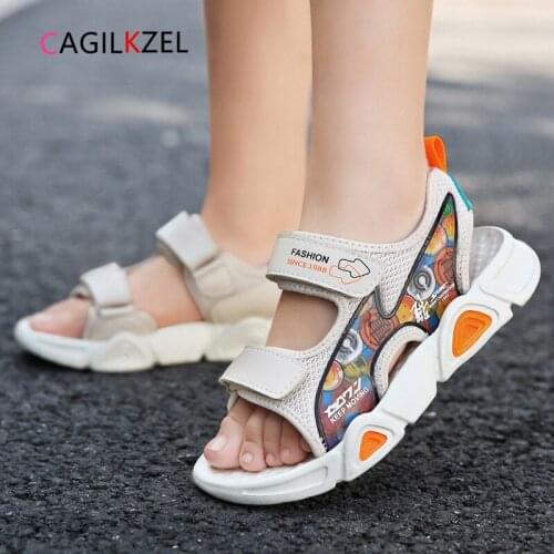 Summer New Fashion Kids Sandals Boys Beach Sport Children Flats Breathable Anti-slippery Boy Closed Toe Slippers Sandalias Shoes