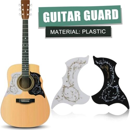 Acoustic Guitar Pickguard Gold Phoenix Dragon Pattern Decorated Self-adhesive Pick Guard Sticker for Acoustic Guitar Accessories