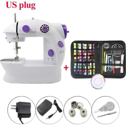 Portable Electric Mini Sewing Machine For Home Hand Machine To Sew 110/220V Speed Adjustment With Light Handheld Sewing Machine