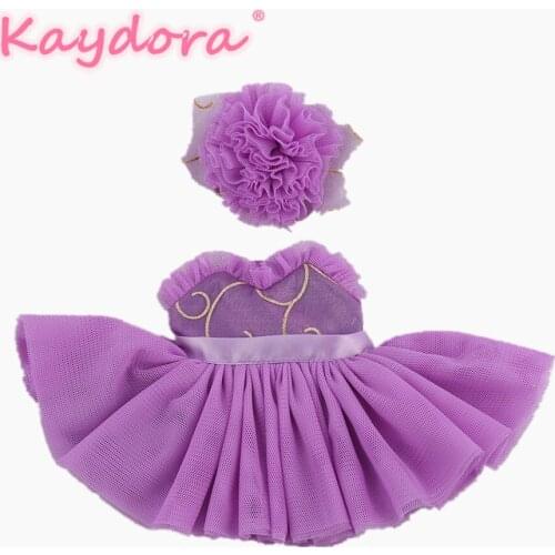KAYDORA 10 inch Doll Clothes Fashion purple dress Reborn Baby Kids Doll Accessories Reborn Baby Play Toys DIY lol Collection