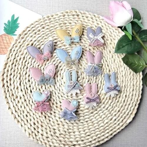 Sew on 20pcs/lot Cartoon cloth art cat and Mickey Padded Patches Appliques For Clothes Sewing Supplies Decoration