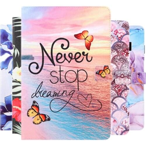 Marble Pattern Fold Leather Cover For Huawei MatePad T10S AGS3-W09 AGS3-L09 10.1 2020 T10 9.7 inch Case + FilmPen