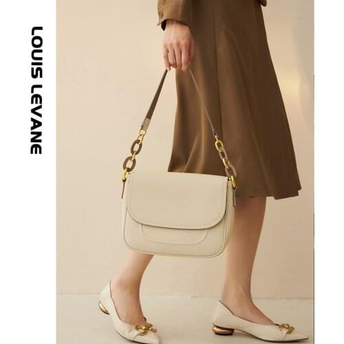Top-grade Feeling Bag French Womens Bag 2021 New Summer Fashion Trend One-shoulder Slant Saddle Bag Genuine Leather