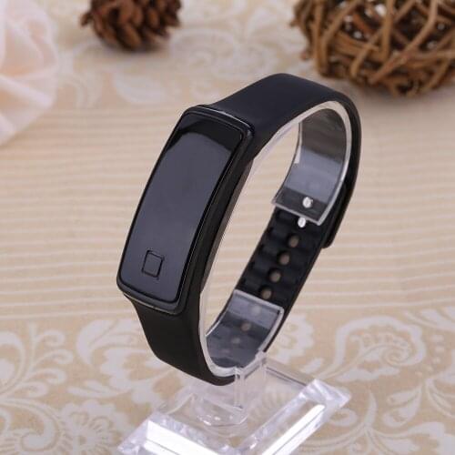 Super Lightweight LED Design Sport Running Digital Bracelet Soft Silicone Smart Digital Wristaband White/Black/Red New