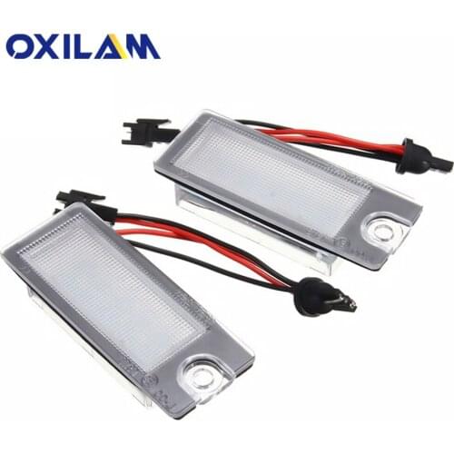 2Pcs NO Error Canbus LED Number Plate Lamp for Volvo V70 2001-2007 XC70 XC 70 90 S60 S80 3528-SMD LED License Plate Light