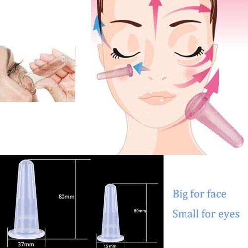 4Pcs Silicone Jar Vacuum Cuppings Cans for Body Neck Facial Massage Suction Cans Anti Cellulite Cups Set Health Care Tools 223