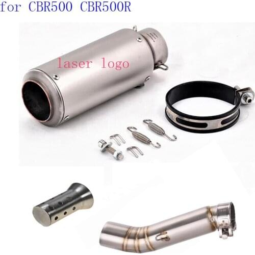 For CBR500 500R CB500X CB500F 2013-2019 14 15 16 17 18 Motorcycle Exhaust Muffler And Mid Link Pipe With DB Killer