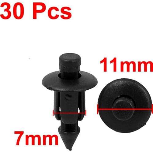 X Autohaux 7Mm X 11Mm X 13Mm Plastic Car Bumper Push Clips Rivets Retainer 30Pcs