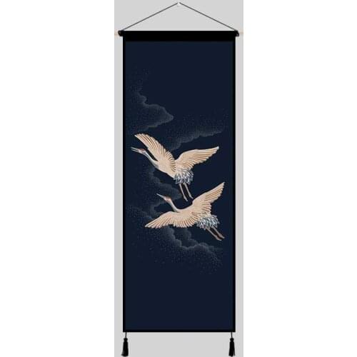 Japanese Restaurant Fabric Scroll Painting Fresco Exhibition Hall Posters Art Exhibition Show Picture